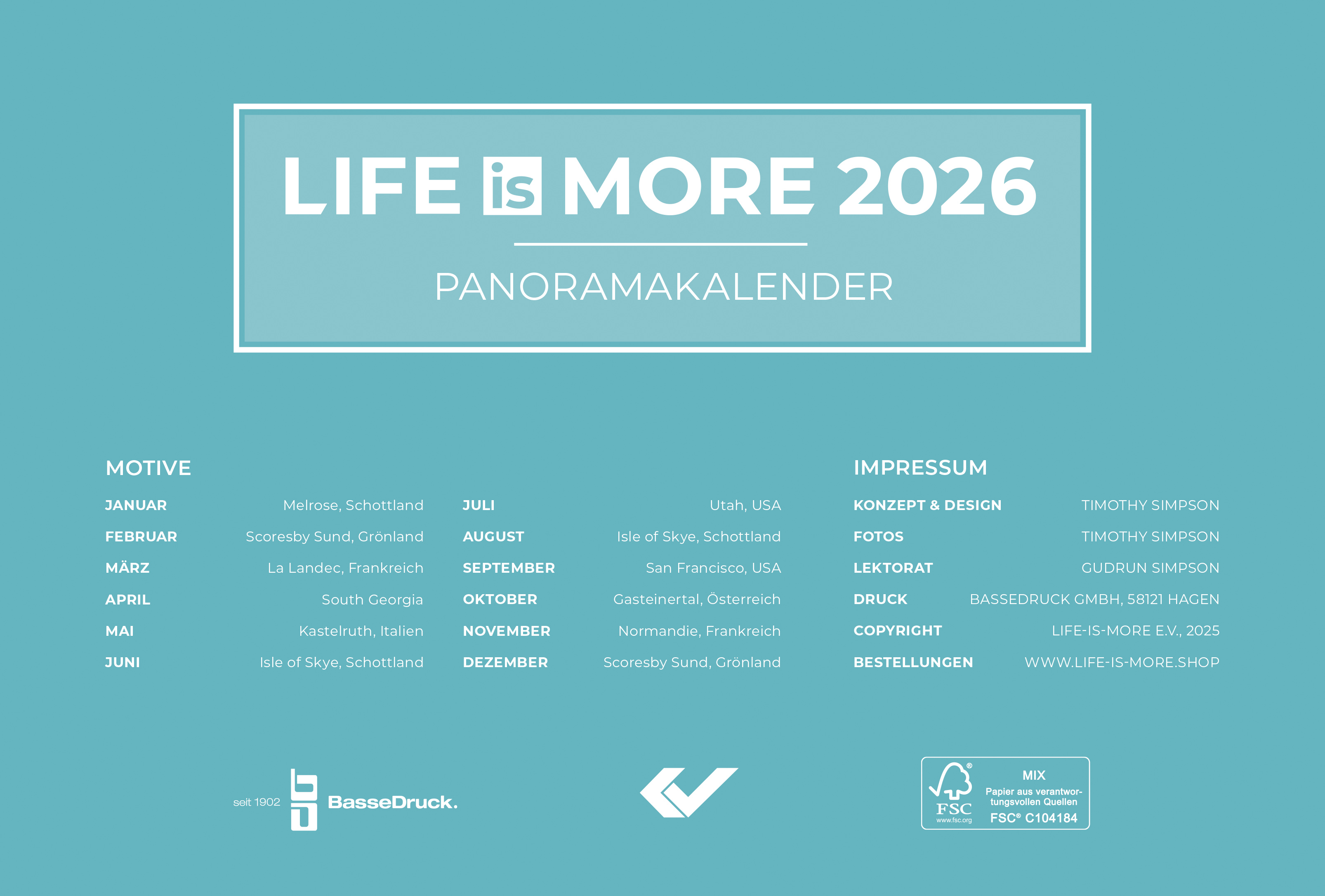 Life-is-More Panoramakalender M 2026 *NEU*