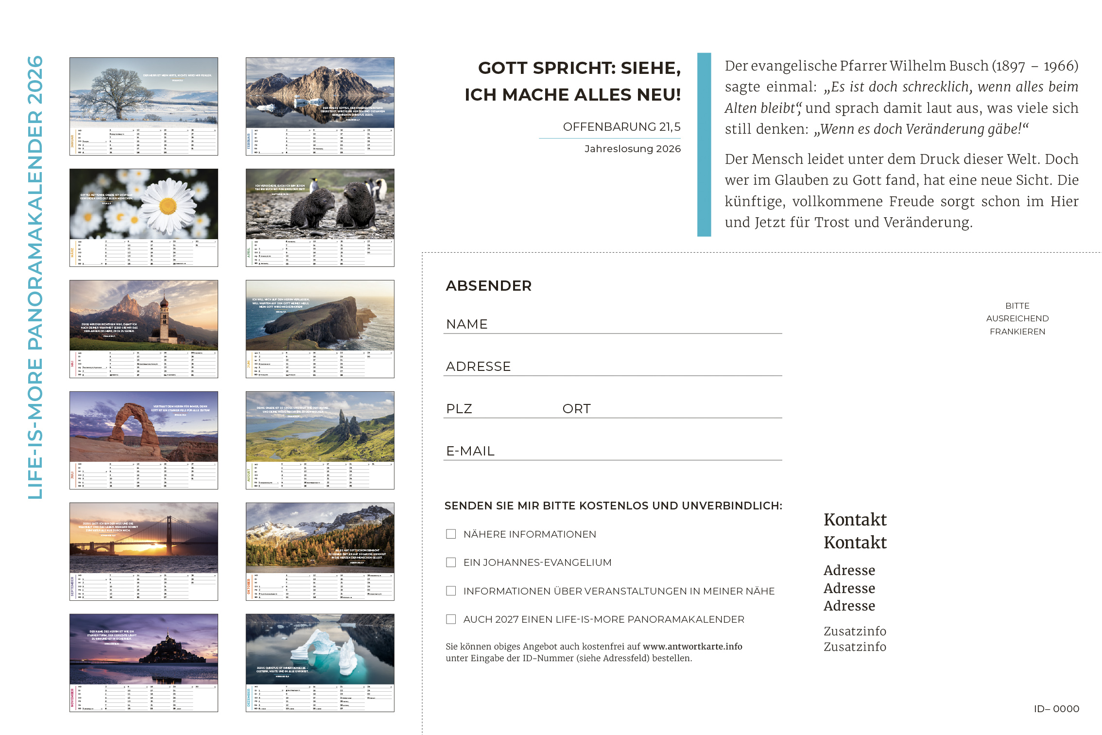 Life-is-More Panoramakalender 2026